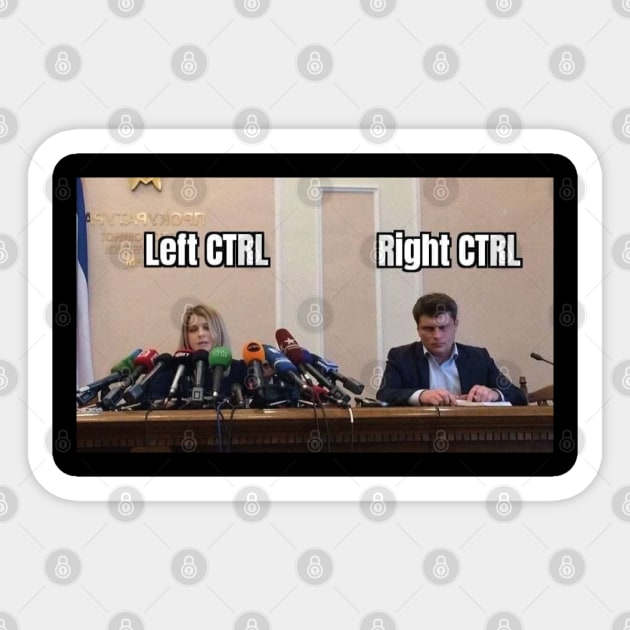 Left CTRL Vs Right CTRL Sticker by benayache